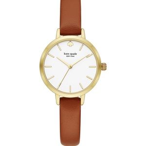 NWT Kate Spade watch with brown leather strap